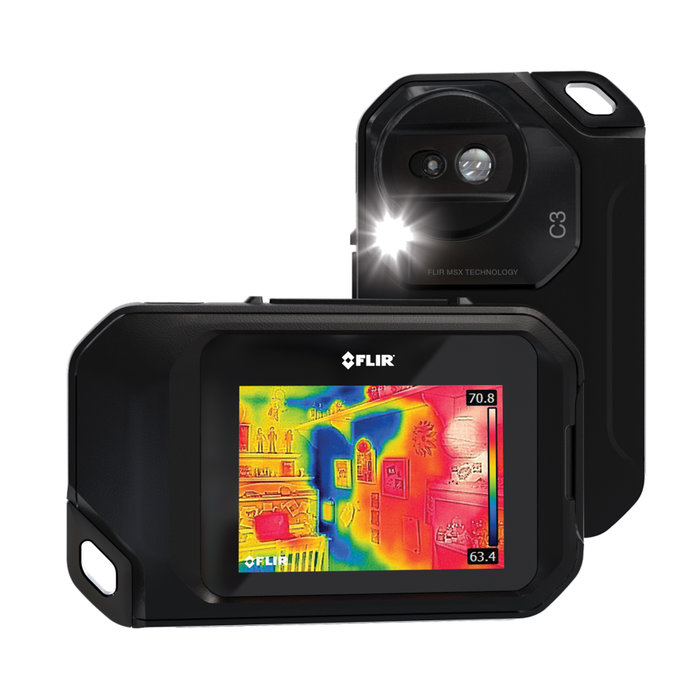 FLIR a lancé cinq nouvelles caméras thermiques lors du CES 2017 : les FLIR ONE de troisième génération, les caméras thermiques et visibles pour drones FLIR Duo et la caméra FLIR C3 robuste pour les professionnels
